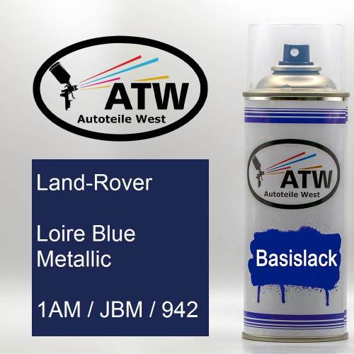 Land-Rover, Loire Blue Metallic, 1AM / JBM / 942: 400ml Sprühdose, von ATW Autoteile West.